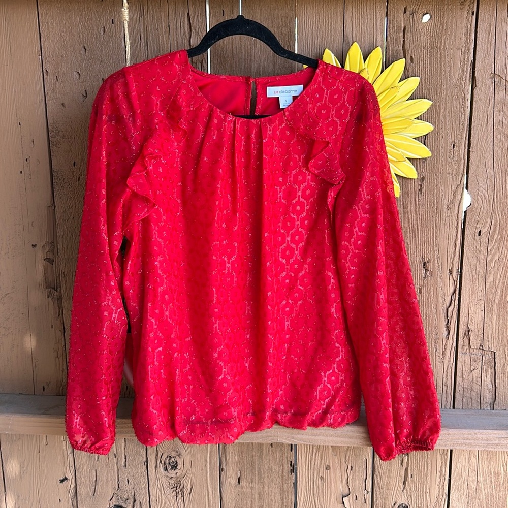 Sparkly Red Blouse